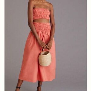 NWT Blue Tassel Bandeau Top and Skirt Set in peach